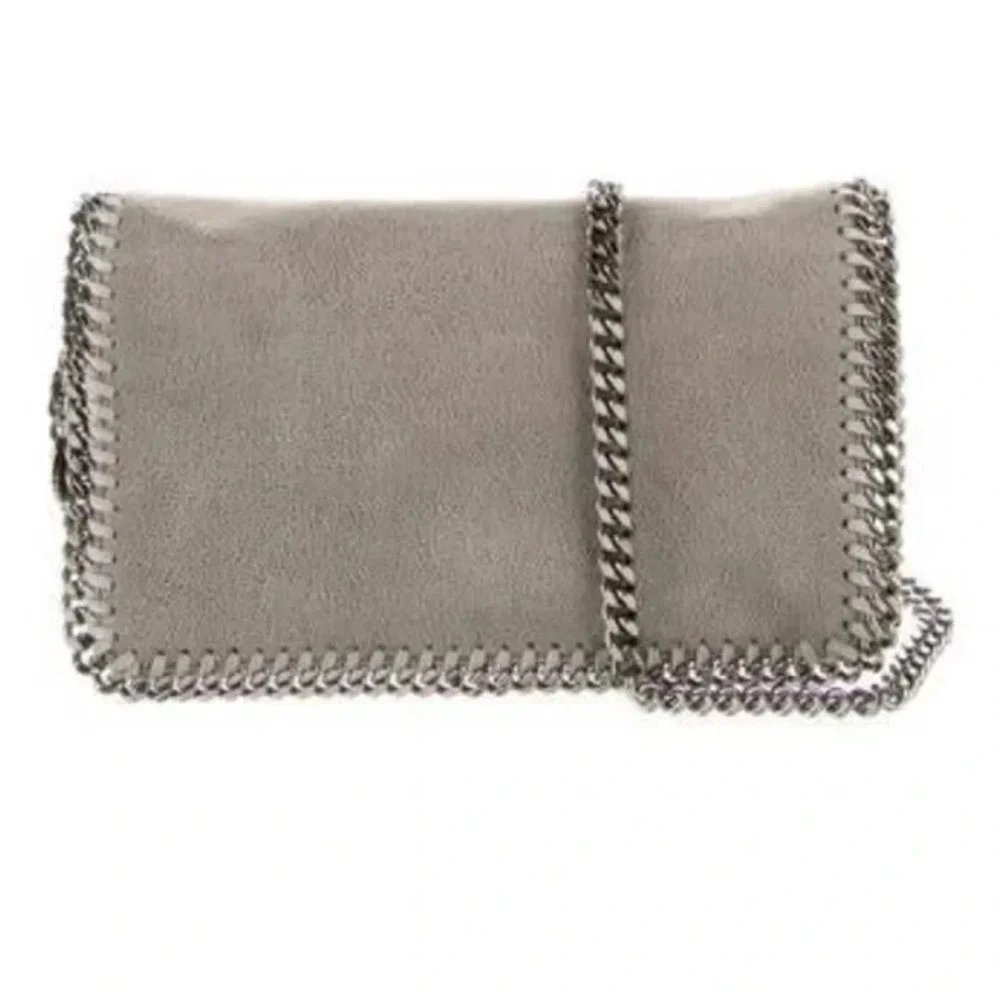 Authentic Stella McCartney Gray Falabella Crossbody Sparkle 8